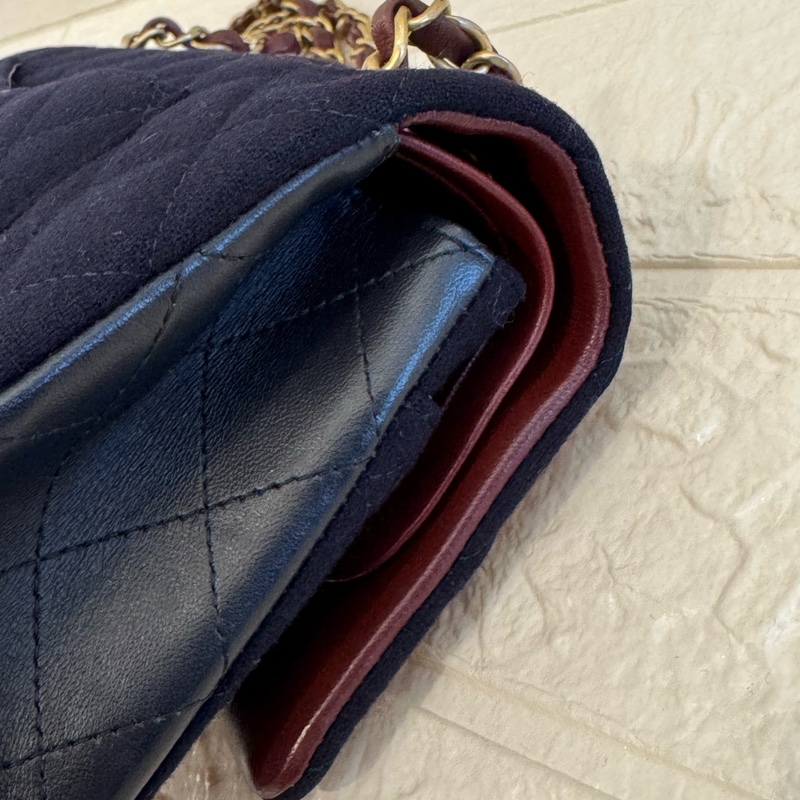 CHANEL海軍藍帆布/羊皮徽章COCO25  最甜coco25-17