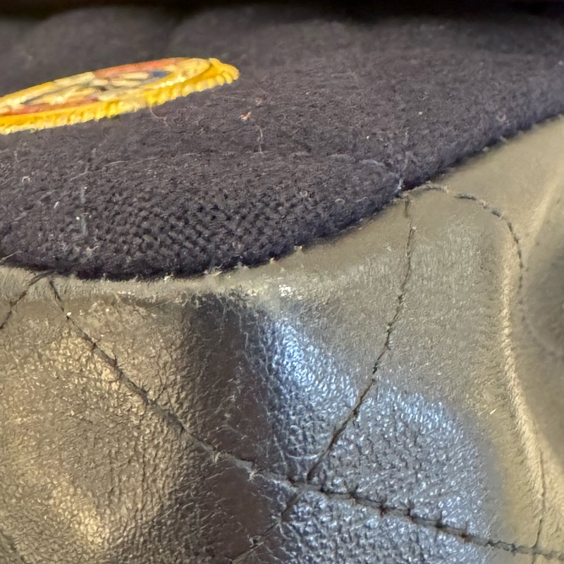 CHANEL海軍藍帆布/羊皮徽章COCO25  最甜coco25-20