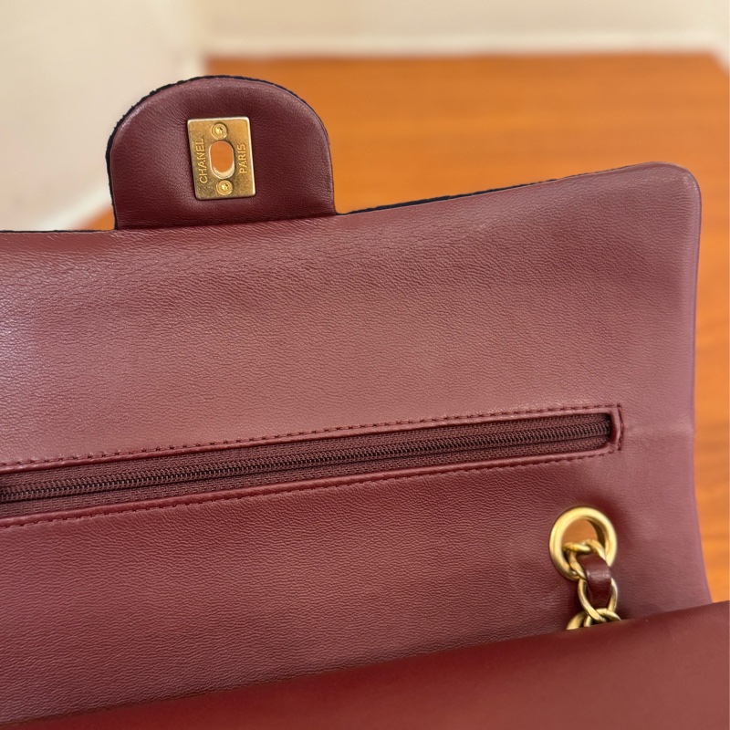 CHANEL海軍藍帆布/羊皮徽章COCO25  最甜coco25-21