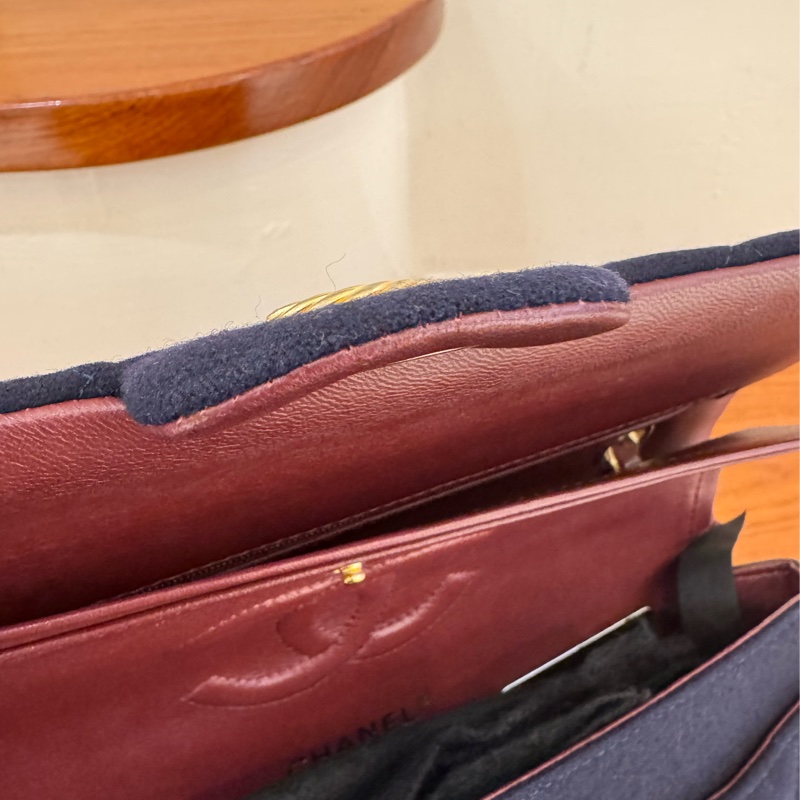 CHANEL海軍藍帆布/羊皮徽章COCO25  最甜coco25-28