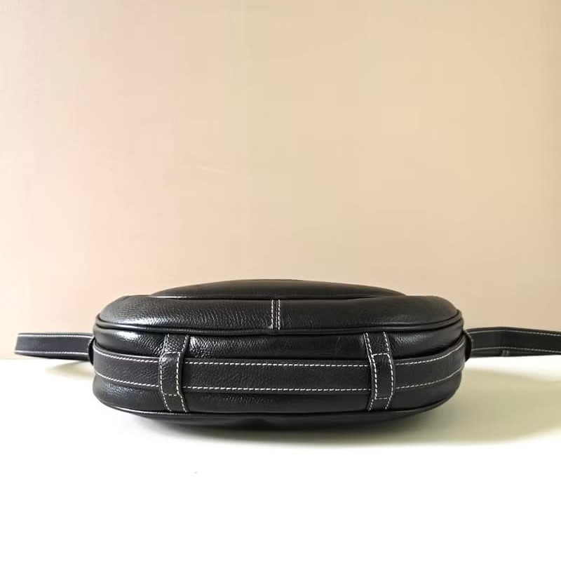 【LA LUNE】絕版中古包 Loewe古董圓餅包 側背包 斜背包 皮革包 單肩包 二手-4