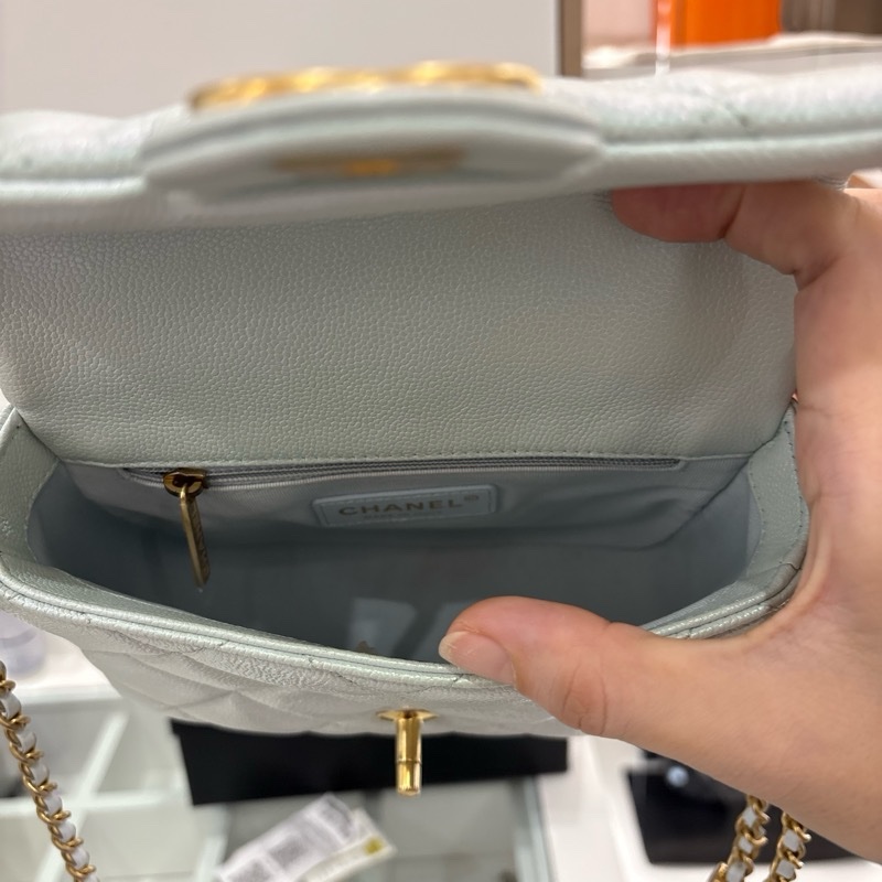Chanel 2021年/淺藍色/荔枝牛皮-2