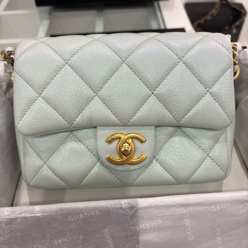 Chanel 2021年/淺藍色/荔枝牛皮-6
