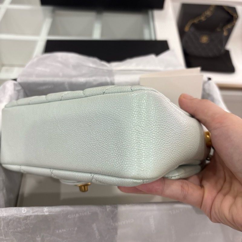 Chanel 2021年/淺藍色/荔枝牛皮-16