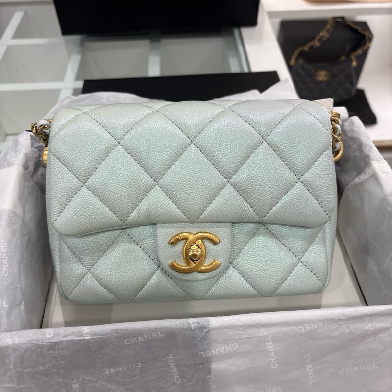 Chanel 2021年/淺藍色/荔枝牛皮-19