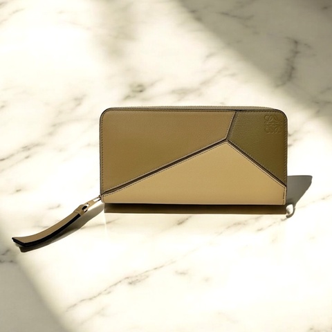 莉亞精品♡Loewe Puzzle拼色長夾 全新閒置品