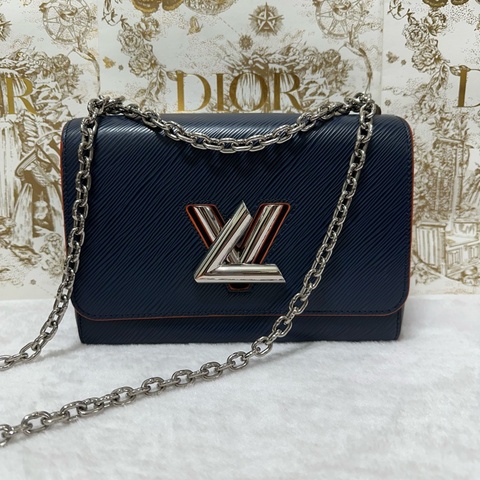 LV Twist MM #鏈包 藍銀 藍銀 深藍