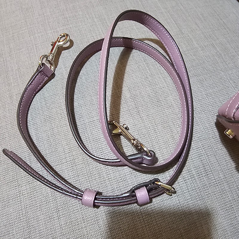 coach 粉紫貝殼包 小款-15