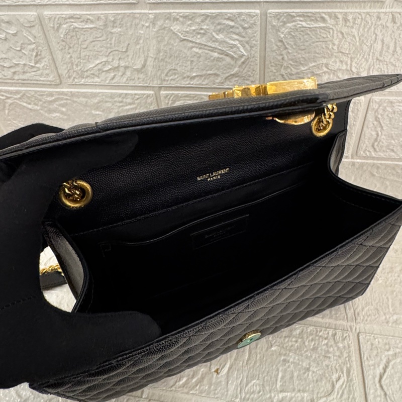 YSL黑荔枝菱格/山型鏈包-4