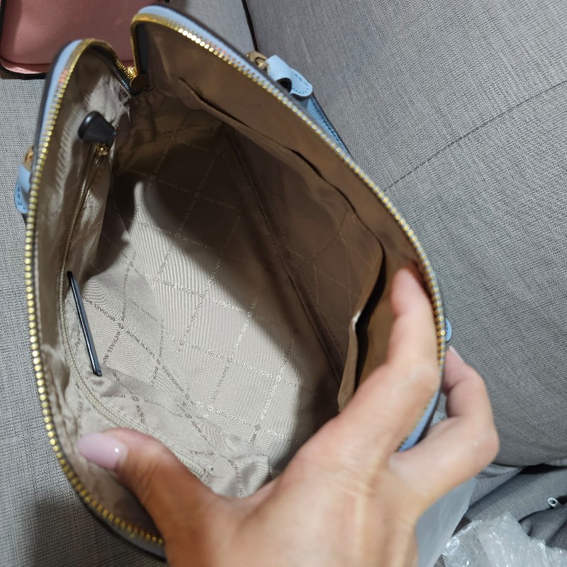 michael kors 水藍荔枝皮革防刮貝殼包-13