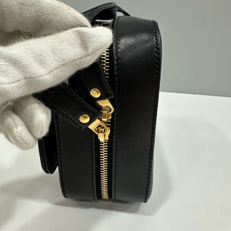 ysl 554075 黑牛皮金釦 相機斜背包-10