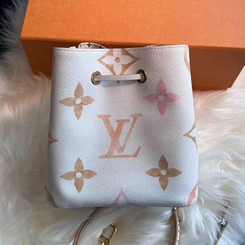 LV NÉONOÉ 夏日限定水彩系列斜背手提包小號 全新配件塵袋盒子-3