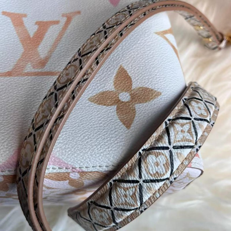LV NÉONOÉ 夏日限定水彩系列斜背手提包小號 全新配件塵袋盒子-4