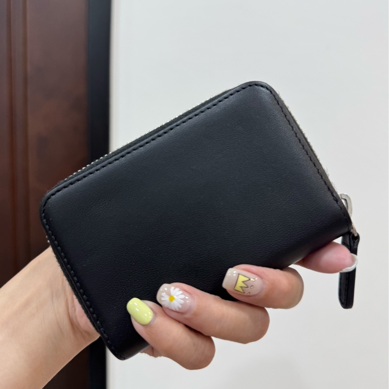 CHANEL 香奈兒 黑色 白色大LOGO 卡包 零錢包 錢包 皮夾 短夾 ㄇ字拉 ㄇ拉-3