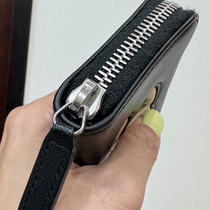 CHANEL 香奈兒 黑色 白色大LOGO 卡包 零錢包 錢包 皮夾 短夾 ㄇ字拉 ㄇ拉-11