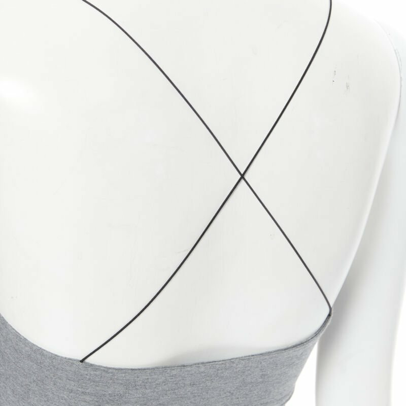 T BY ALEXANDER WANG grey cotton jersey wire spaghetti strap cami tank top XS-7