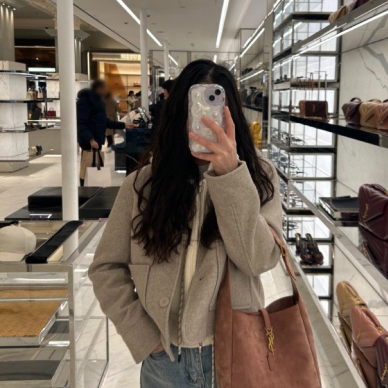 ✨快閃特價✨Saint Laurent 713938 YSL LE 5 A 7小型柔軟麂皮包 玫瑰色-1