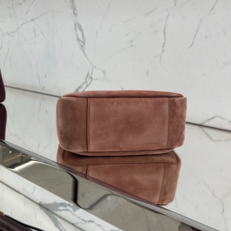 ✨快閃特價✨Saint Laurent 713938 YSL LE 5 A 7小型柔軟麂皮包 玫瑰色-7