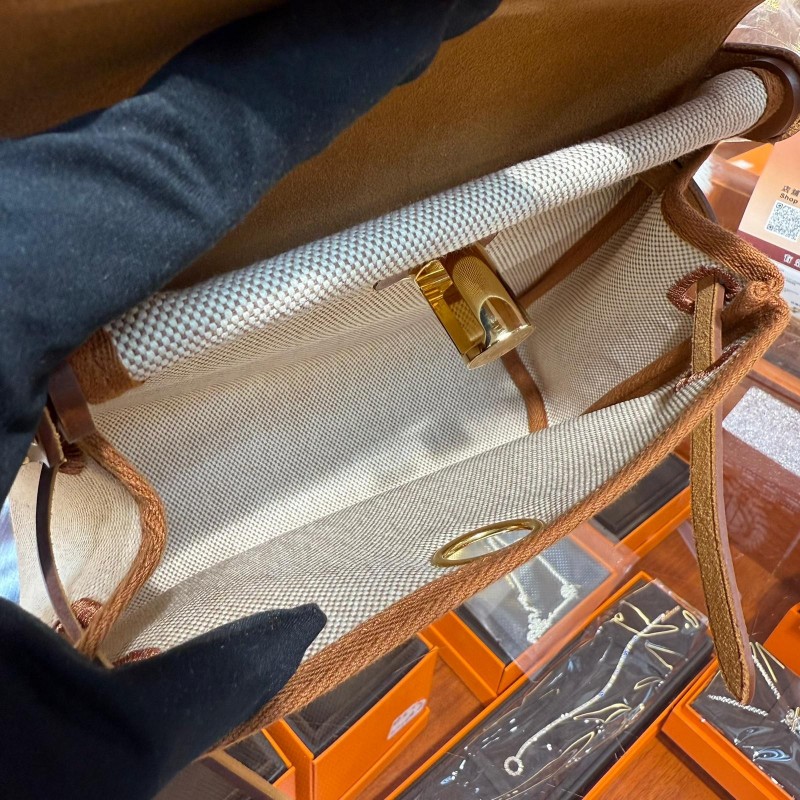 ✨持有香港正品正貨標籤(只做全新)✨ Hermes Mini Herbag 金色金扣-5