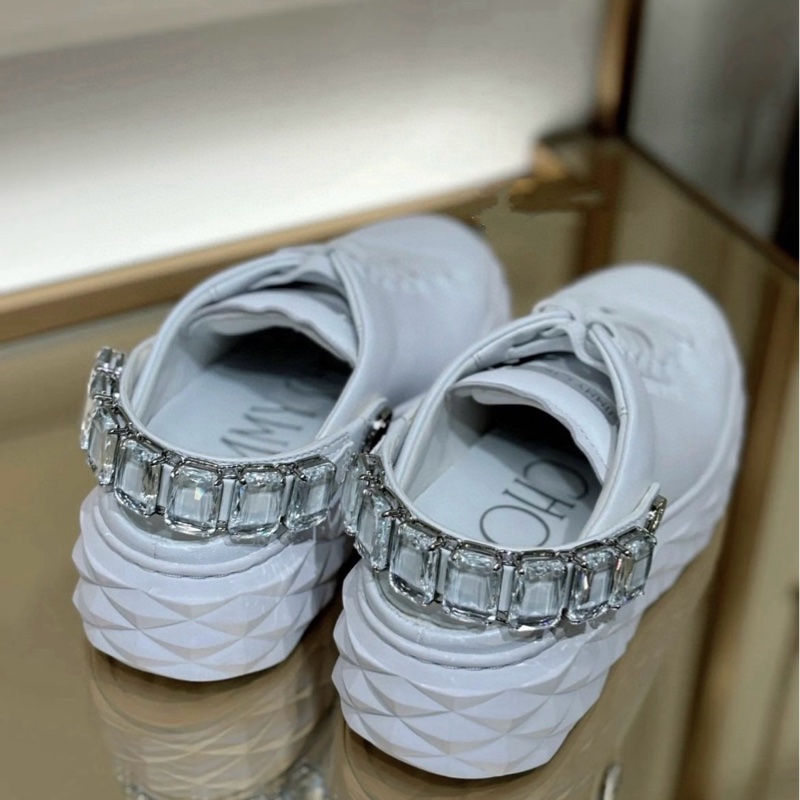 JIMMY CHOO Diamond Sling 水晶帶飾皮革運動鞋-2