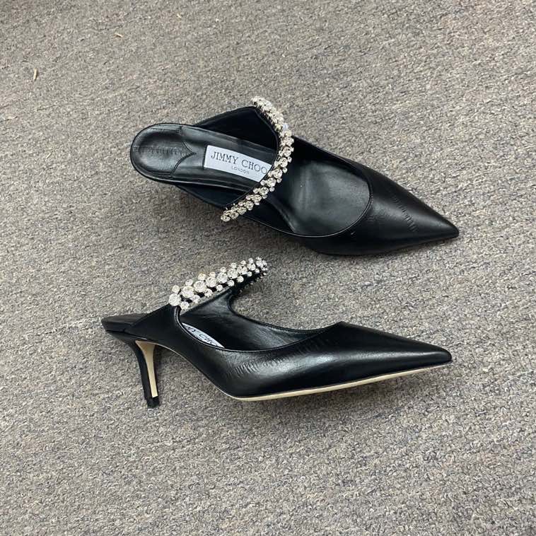 Jimmy Choo Bing 65晶饰穆勒鞋 #36-1