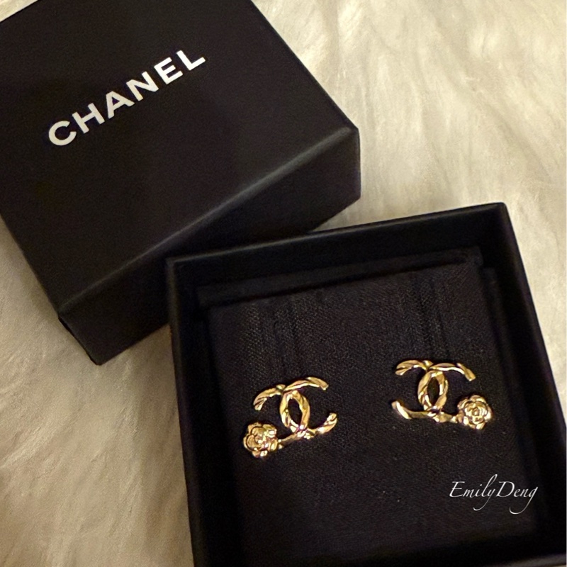 Chanel 雙C山茶花耳環-0