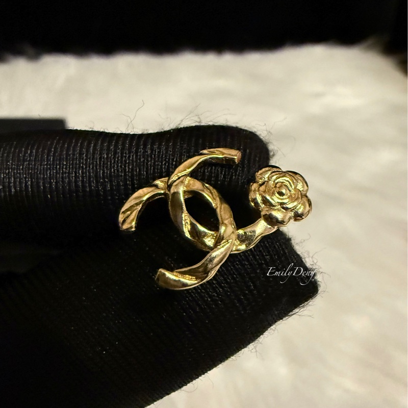 Chanel 雙C山茶花耳環-5