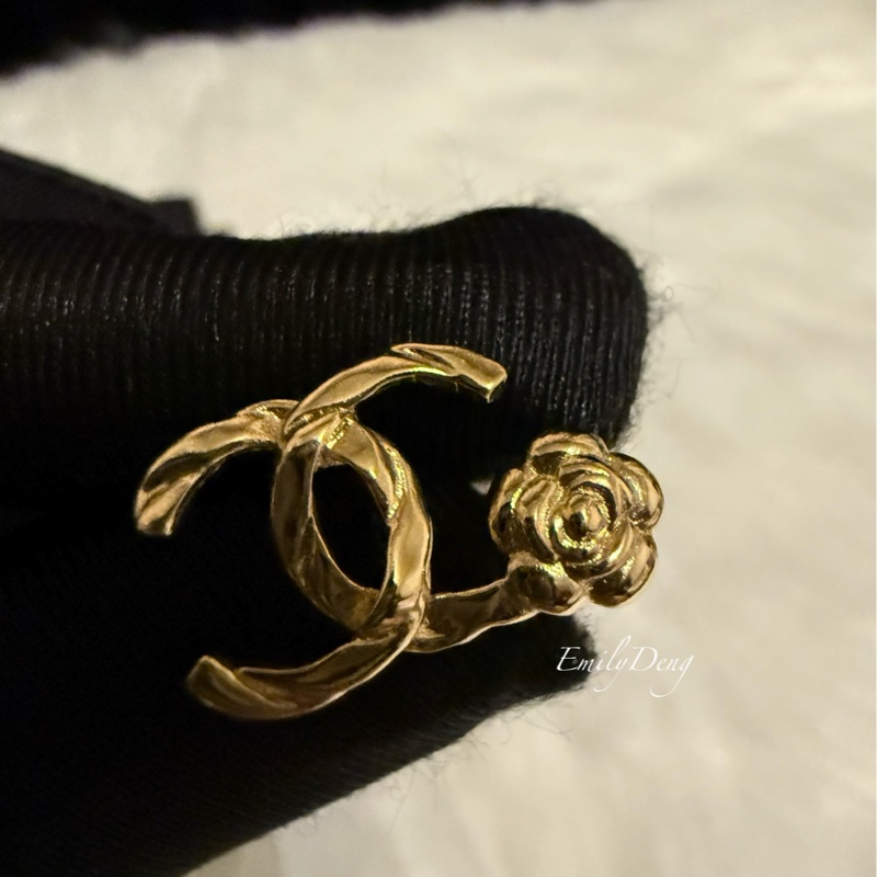 Chanel 雙C山茶花耳環-7