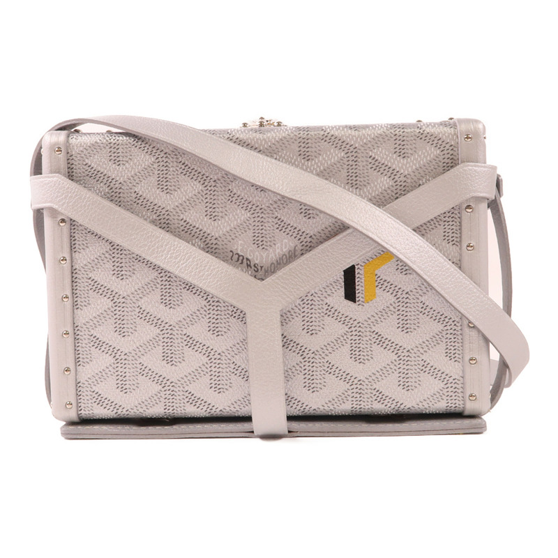 GOYARD 【激減優惠】塗層帆布Minaudiere Trunk Bag銀扣肩背袋-0