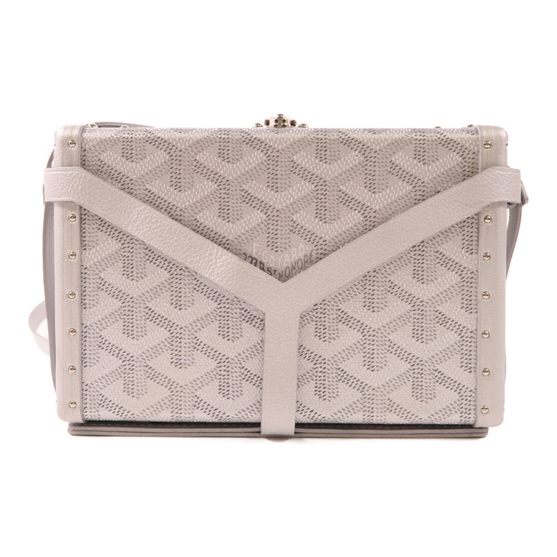 GOYARD 【激減優惠】塗層帆布Minaudiere Trunk Bag銀扣肩背袋-1