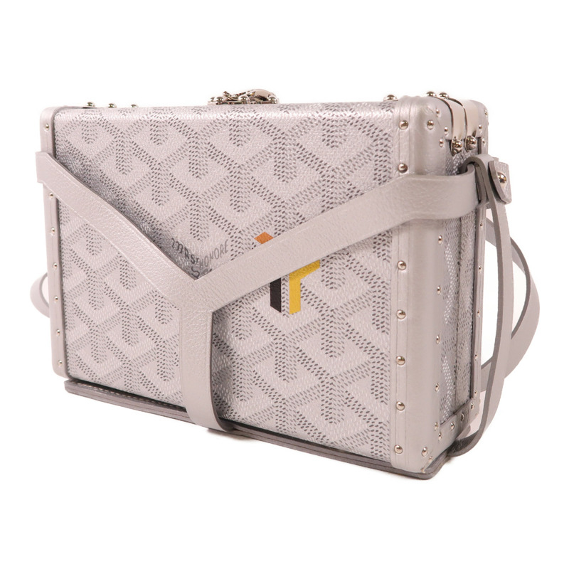 GOYARD 【激減優惠】塗層帆布Minaudiere Trunk Bag銀扣肩背袋-2