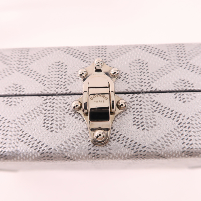 GOYARD 【激減優惠】塗層帆布Minaudiere Trunk Bag銀扣肩背袋-8