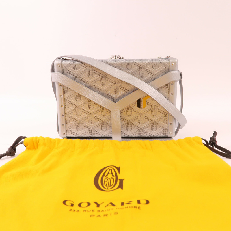 GOYARD 【激減優惠】塗層帆布Minaudiere Trunk Bag銀扣肩背袋-9
