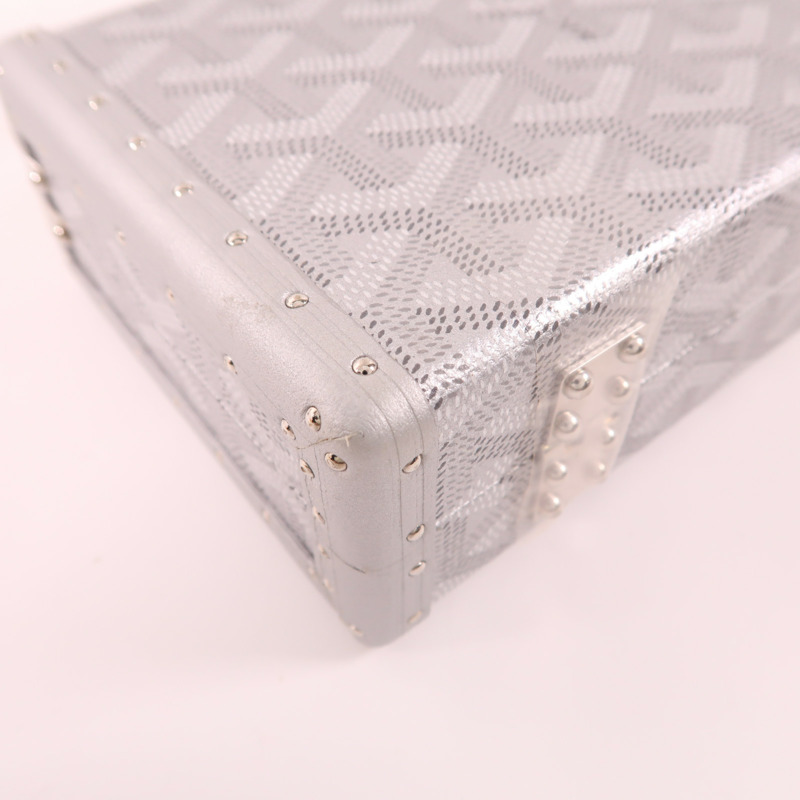 GOYARD 【激減優惠】塗層帆布Minaudiere Trunk Bag銀扣肩背袋-13