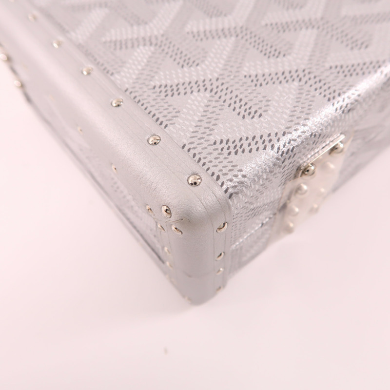 GOYARD 【激減優惠】塗層帆布Minaudiere Trunk Bag銀扣肩背袋-15