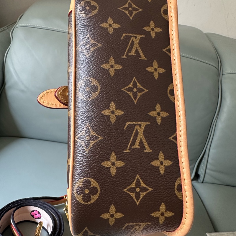 LV法棍包 晶片款 老花配焦糖色 邊緣 24×9×15cm成色好-10