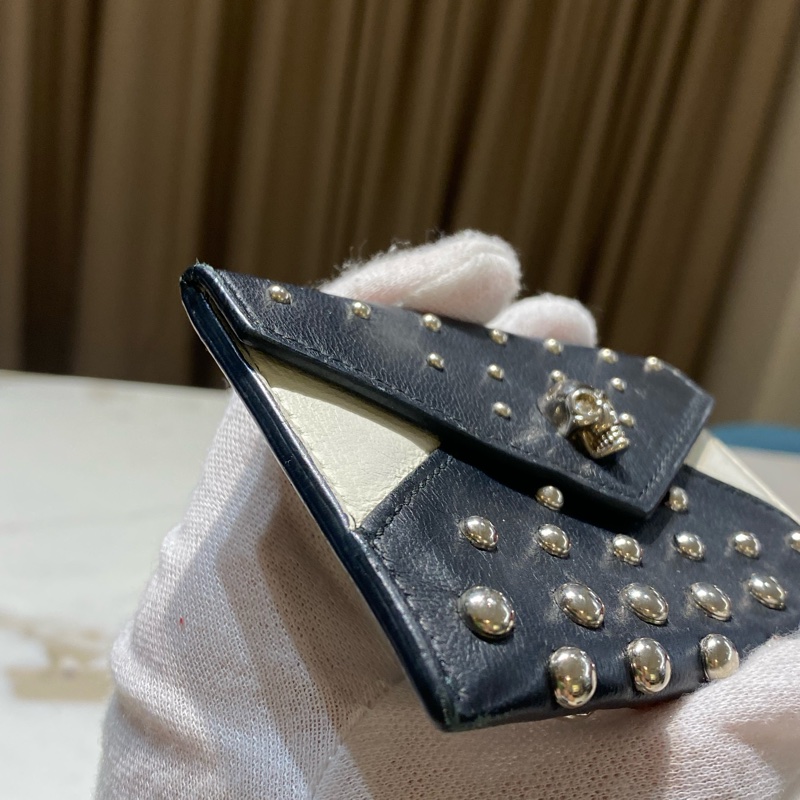 Alexander McQueen 骷顱頭 銀珠 卡夾-2