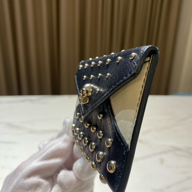 Alexander McQueen 骷顱頭 銀珠 卡夾-13