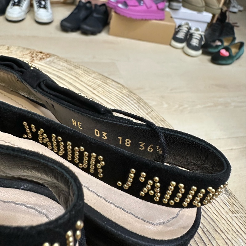 Christian Dior Jadior 蕾絲半透人低跟鞋 點點 網紗-7