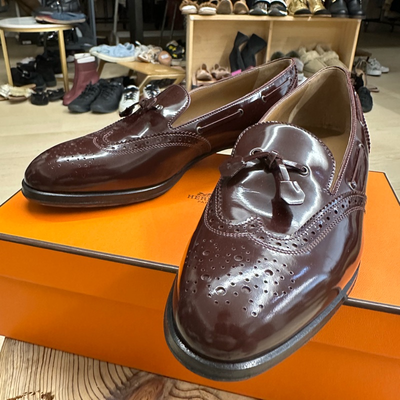 HERMES 牛津 樂福鞋-2