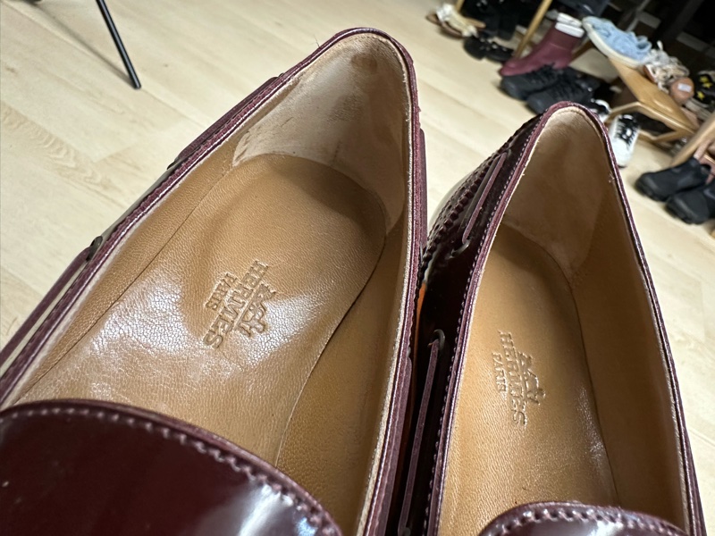 HERMES 牛津 樂福鞋-10