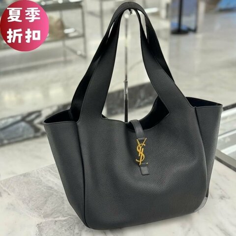 🎁當季特價🎁Saint Laurent 763435 YSL LE 5 A 7 Bea 柔軟鹿皮包 黑色﻿