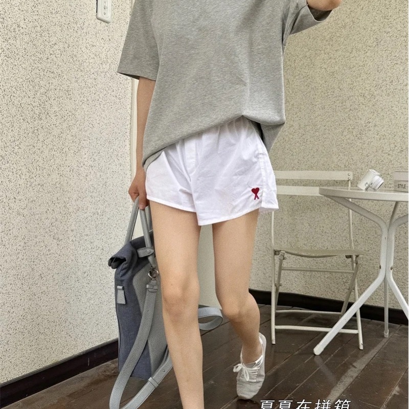 AMI 奶油黃 灰 短T 現貨 xs s-6