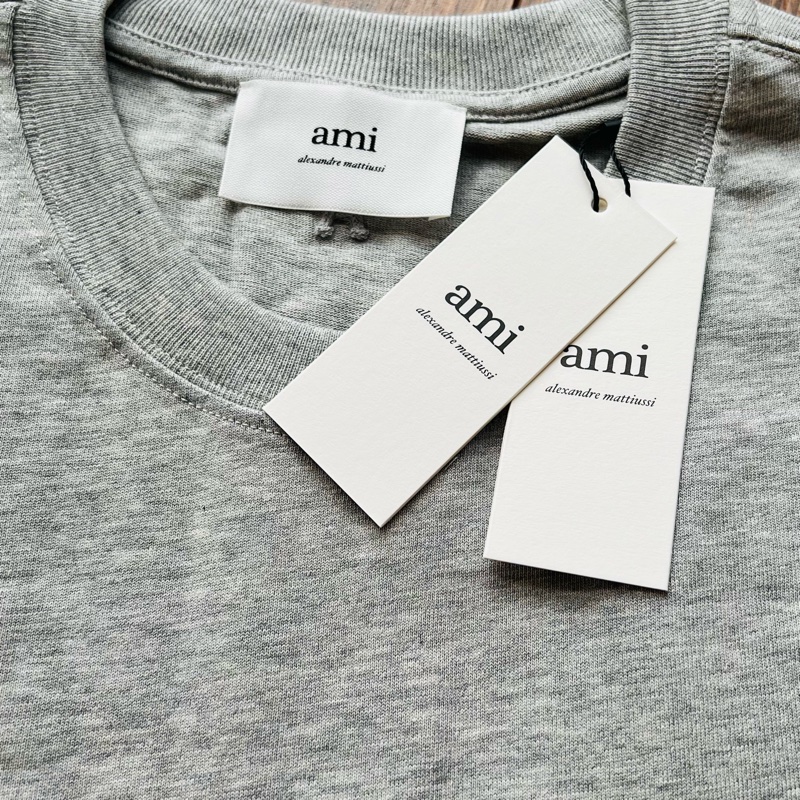 AMI 奶油黃 灰 短T 現貨 xs s-21