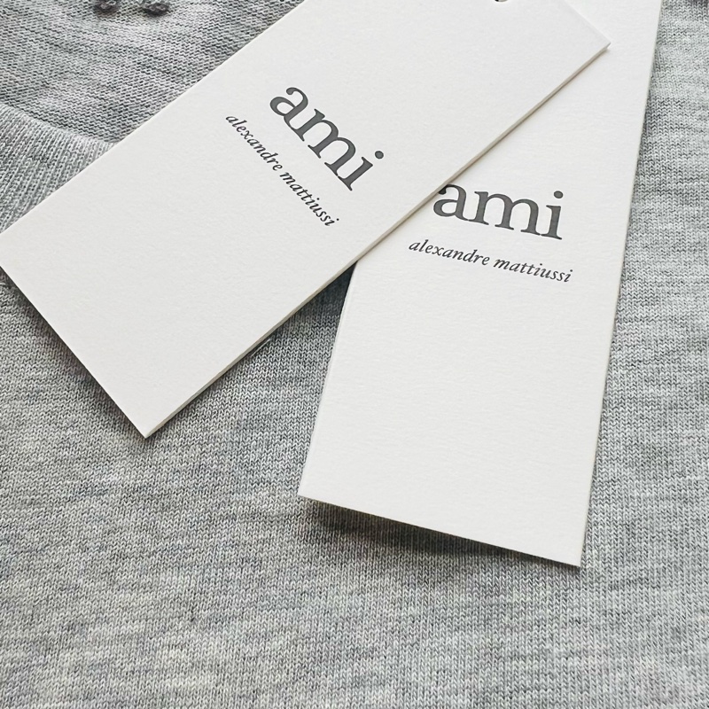 AMI 奶油黃 灰 短T 現貨 xs s-22