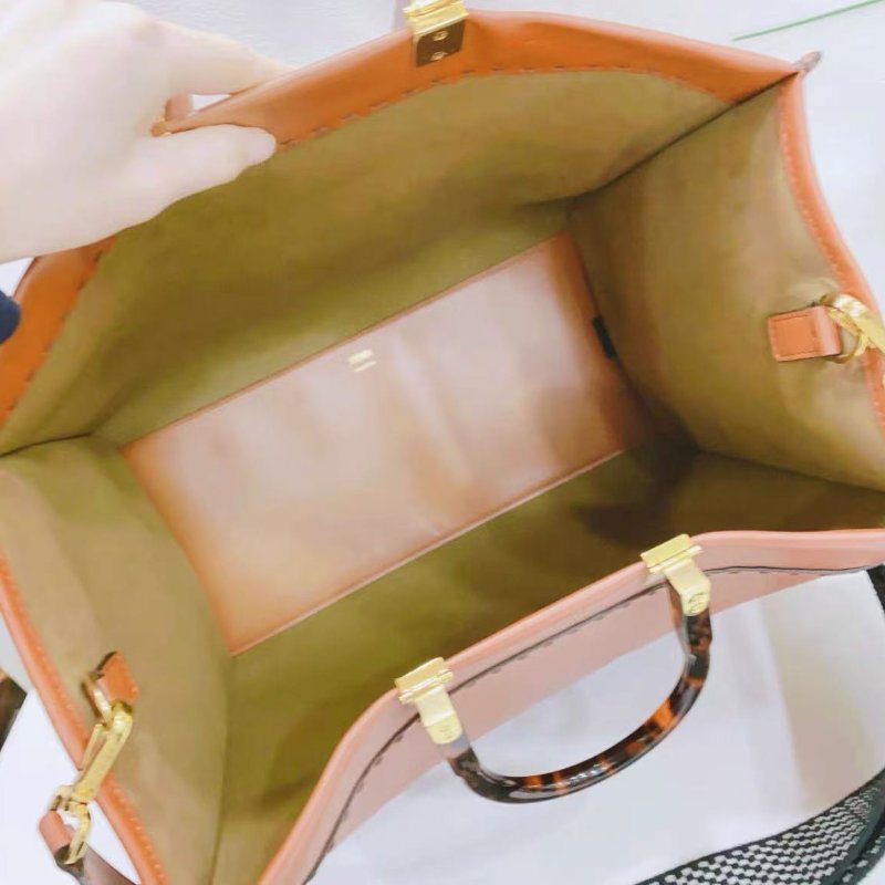 Fendi 大號sunshine系列焦糖色托特包 98新 40.5*35*21.5cm-7