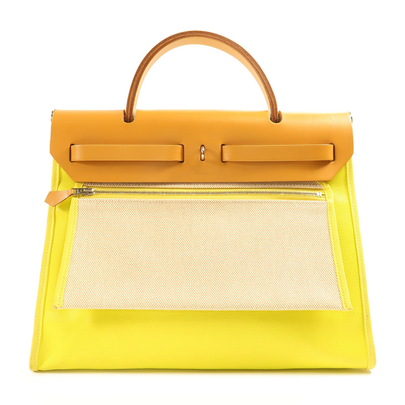 HERMES Toile Criss/Vash Hunter Herbag Zip銀扣手挽肩背兩用袋-1