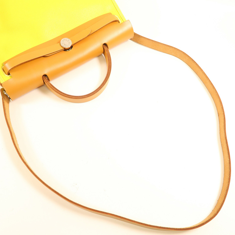 HERMES Toile Criss/Vash Hunter Herbag Zip銀扣手挽肩背兩用袋-8