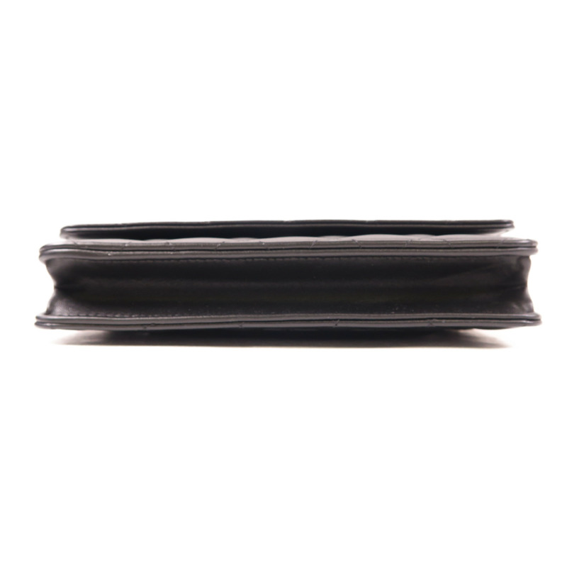 CHANEL 羊皮皮革WOC Wallet On Chain銀扣鏈帶肩背袋-3