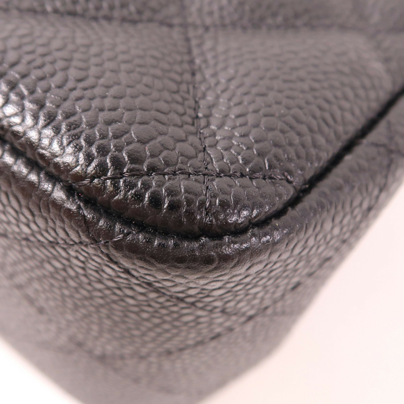 CHANEL 牛皮皮革Large Classic金扣鏈帶肩背袋-12